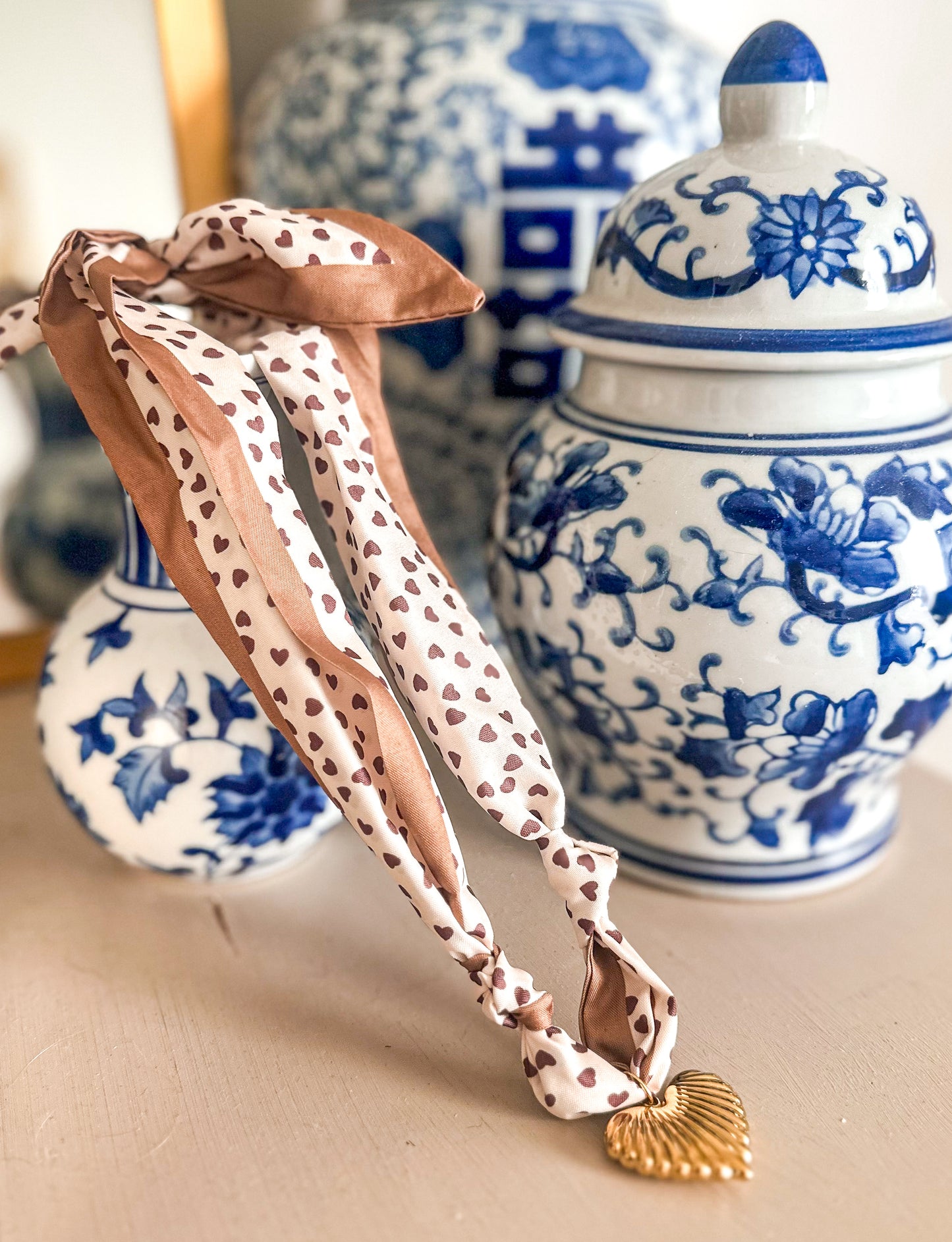 Groovy Heart Scarf Necklace