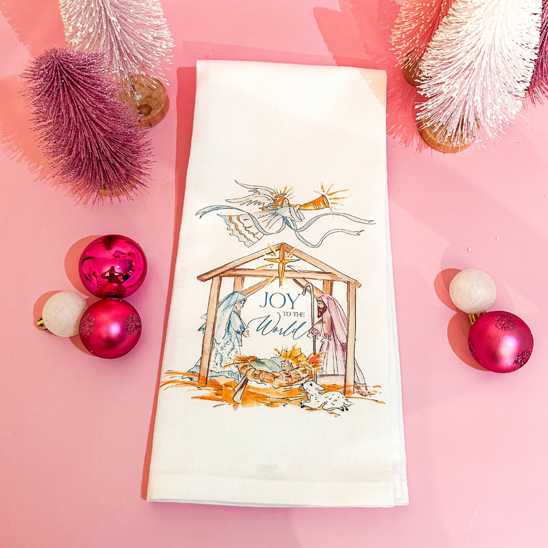 Joy to the World Tea Towel