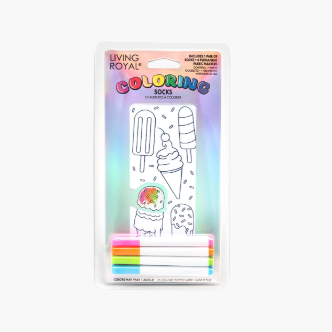 Ice Cream Coloring Socks
