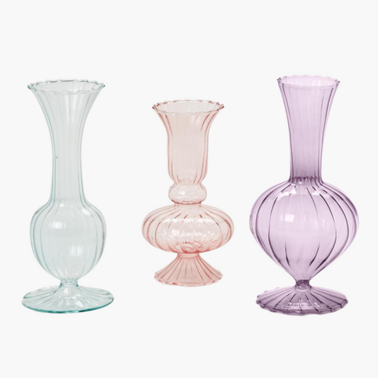 Swirl Hand-Blown Glass Vase