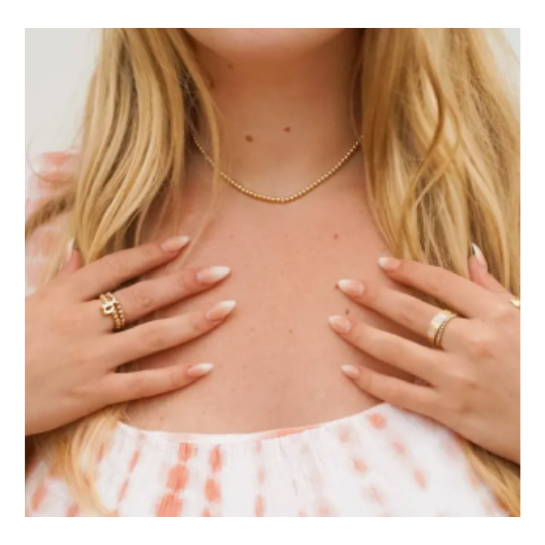 3mm Gold Beaded Necklace