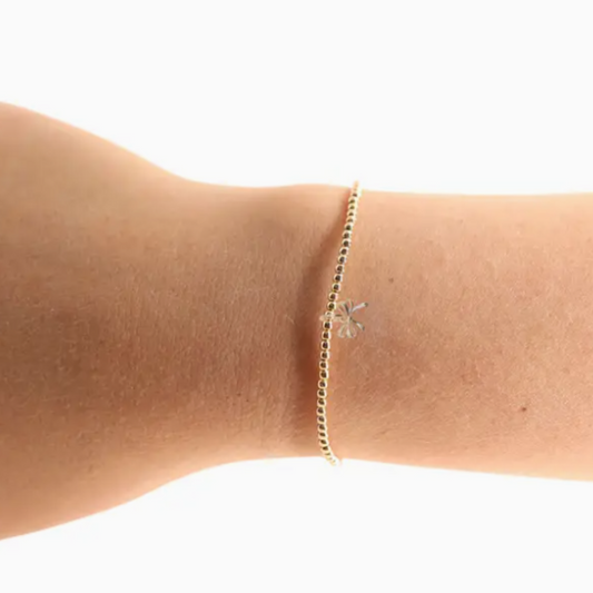 Gold Bow Charm Bracelet