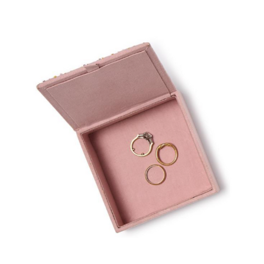 Royal Bee Embroidered and Embellished Multipurpose Pouch and Trinket Box