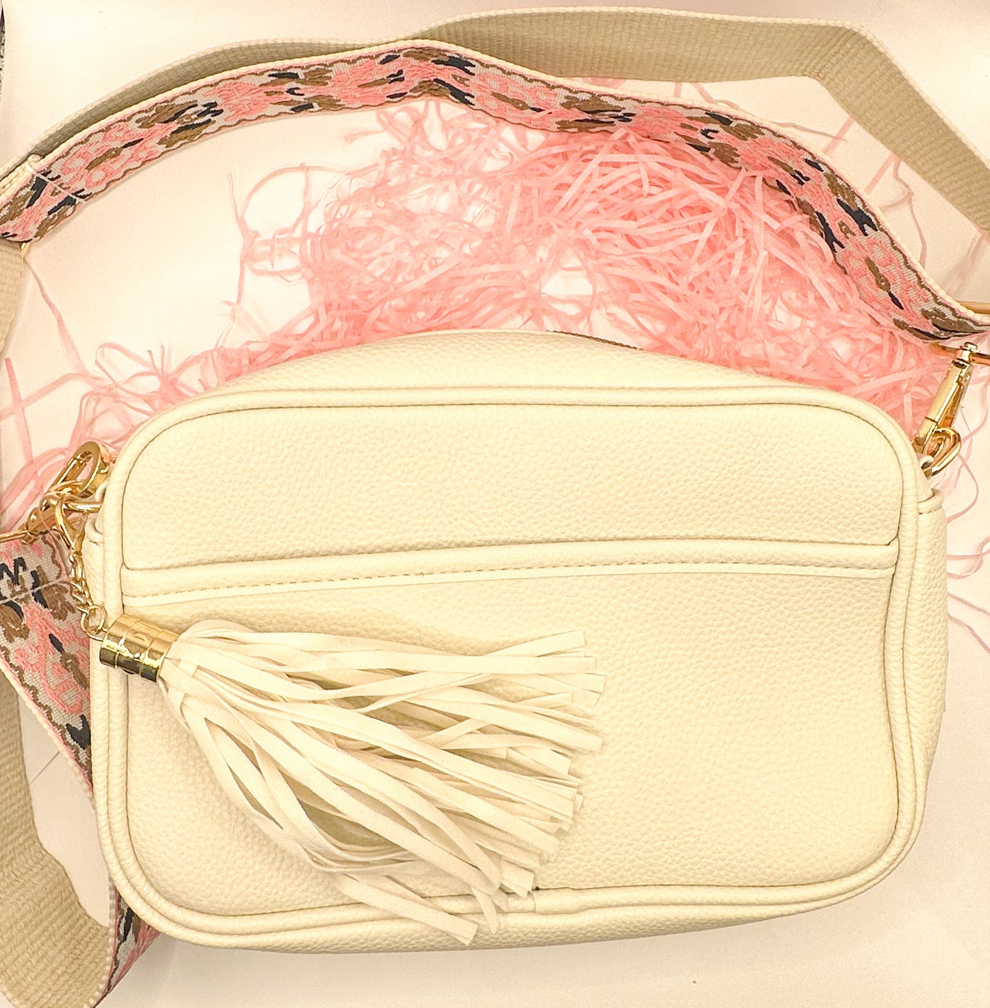 Tassel Crossbody Bag - Ivory