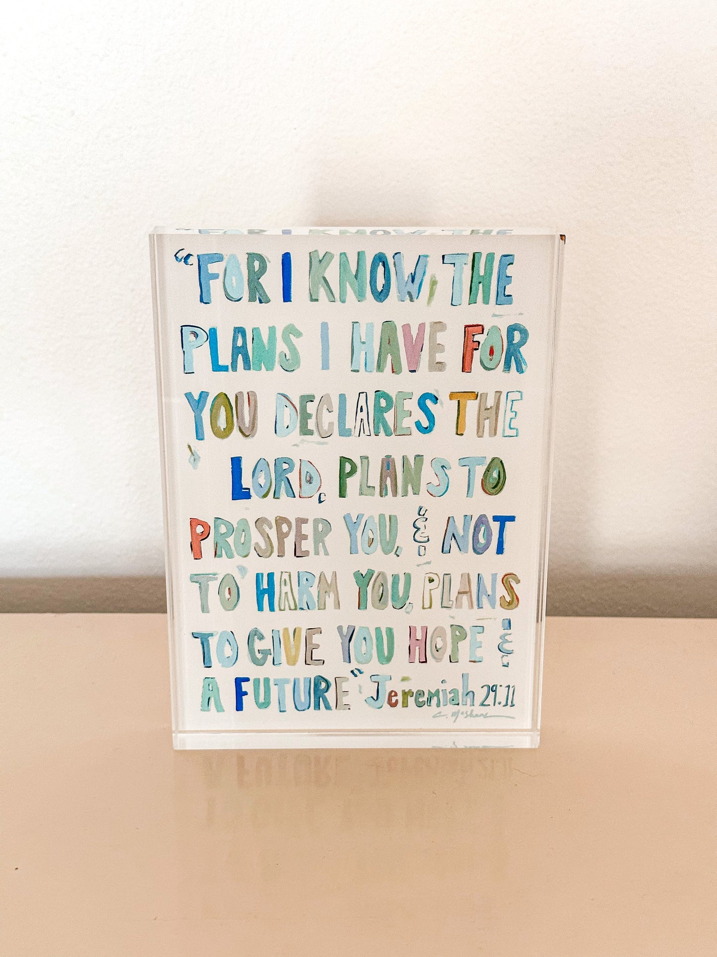 Jeremiah 29:11 Acrylic Block