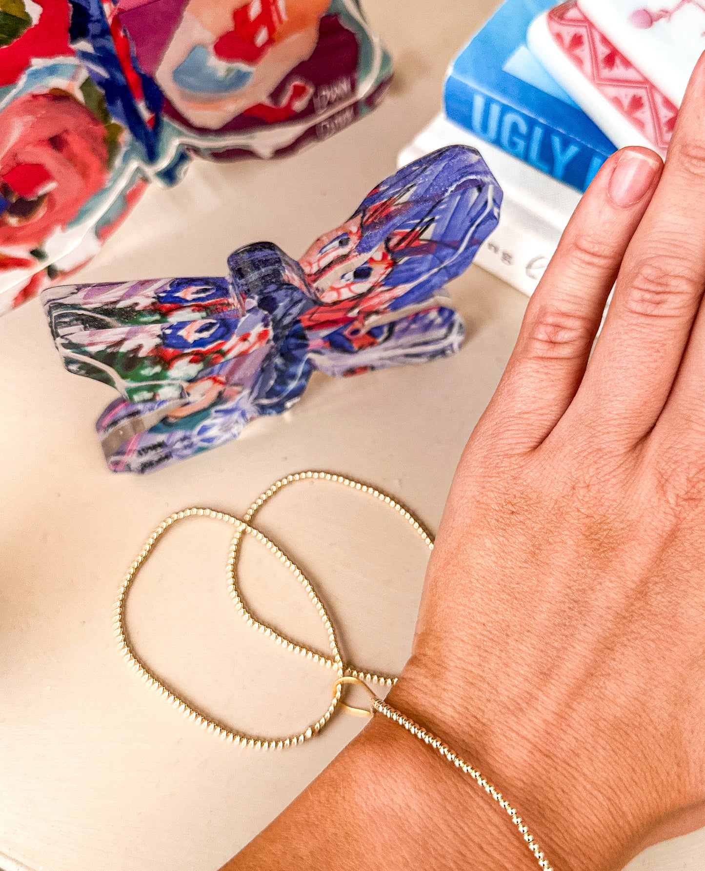 2mm Gold Beaded Bracelet