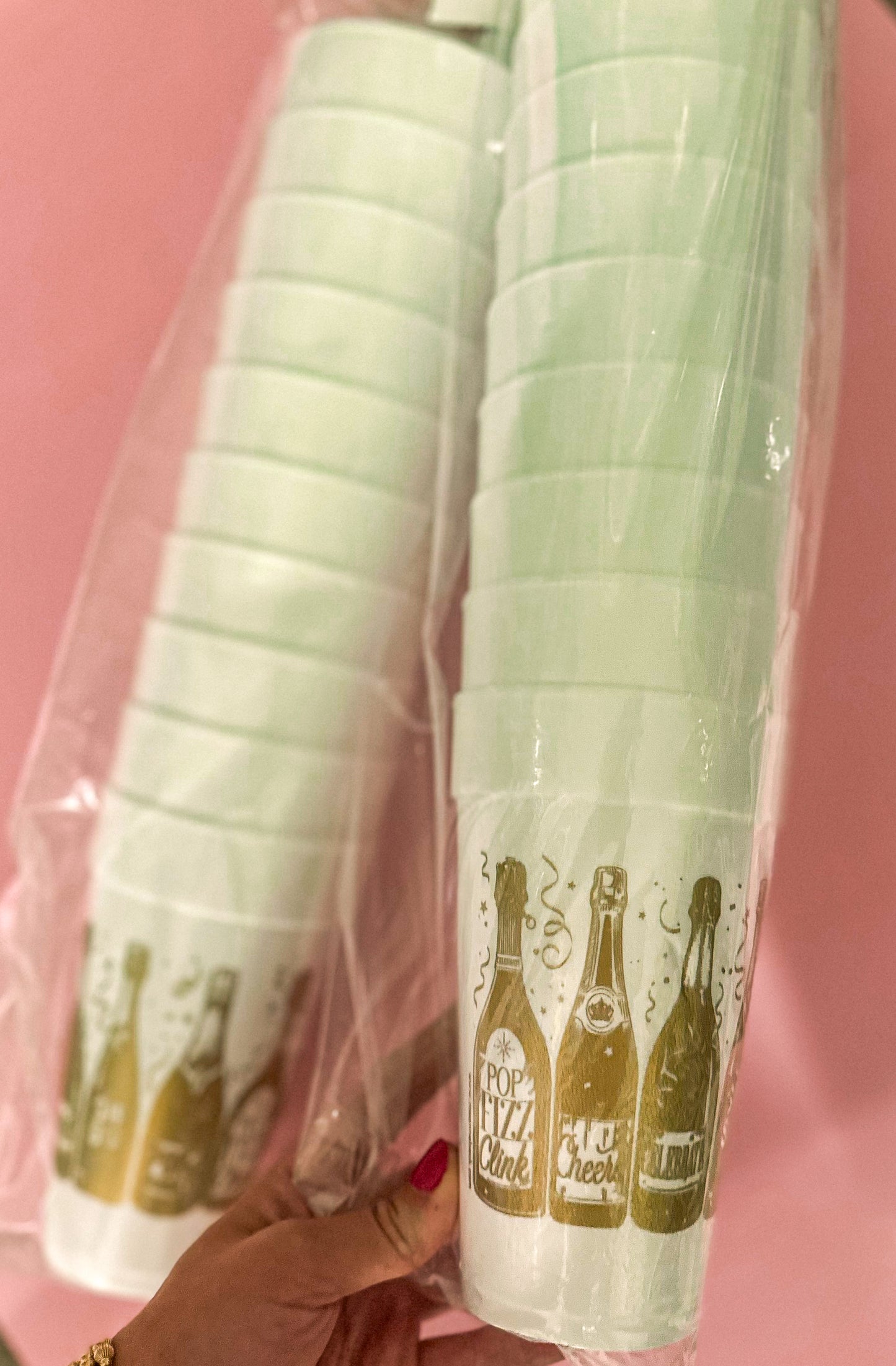 Champagne Styrofoam Cups