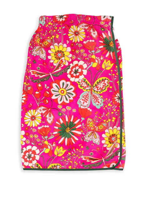 Magic Garden Hot Pink Towel Wrap