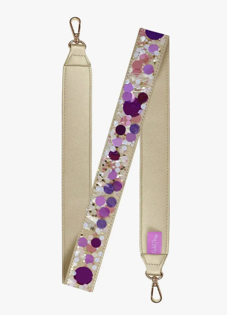 Purple Crush Confetti Removable Purse Strap Attachment
