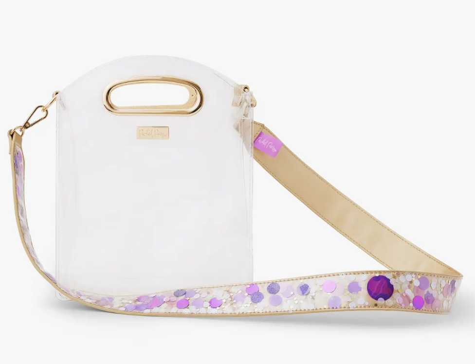 Purple Crush Confetti Removable Purse Strap Attachment