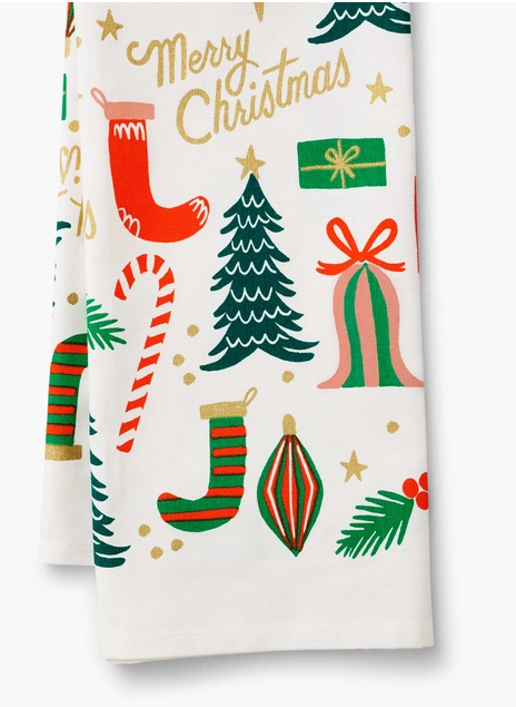 Deck the Halls Tea Towel
