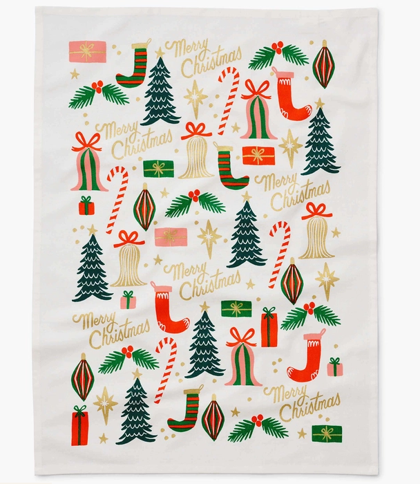 Deck the Halls Tea Towel