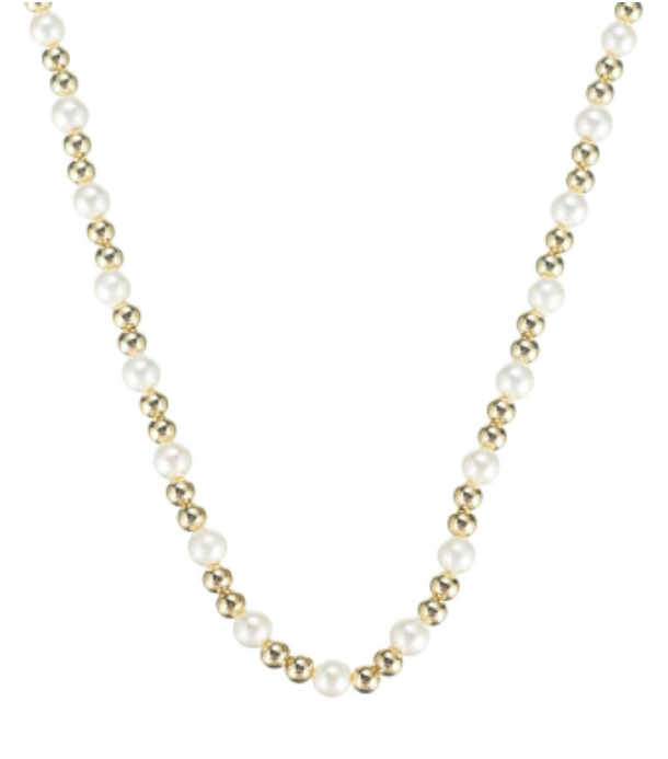Adorned Pearl Mini Beaded Necklace