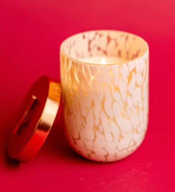 Cypress + Fir 7oz White Blown Glass Candle