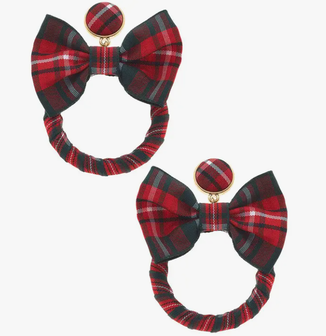 Tartan Bow Earrings