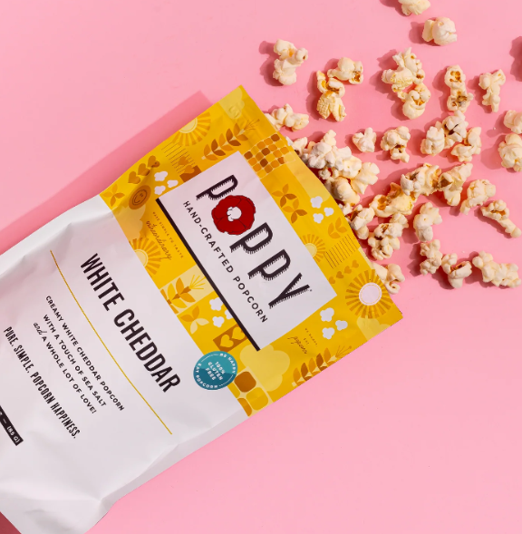 White Chedder Poppy Popcorn