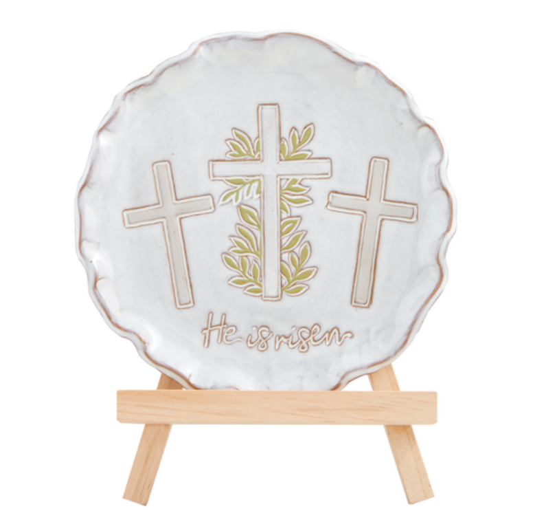 Church/Cross Plate & Easel