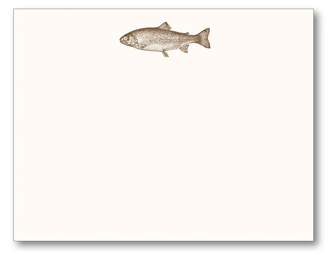 Chocolate Trout Flat Card w/ Envelope