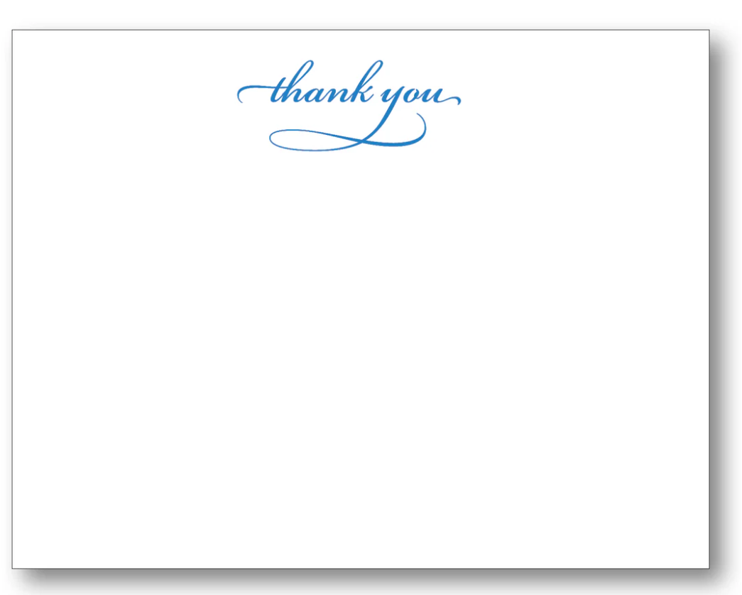 Thank You Script Flat Card w/ Envelope
