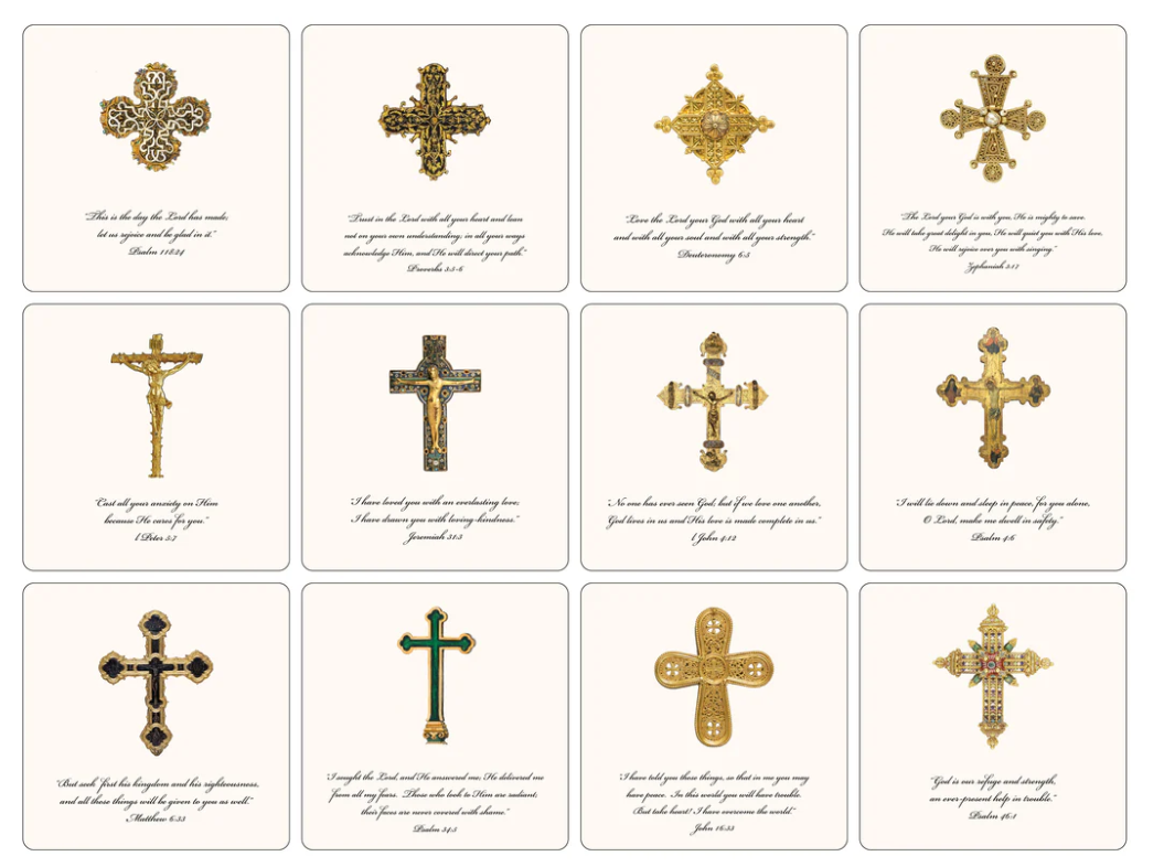 Cross Verses w/ Gold Easel