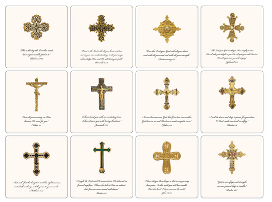 Cross Verses w/ Gold Easel