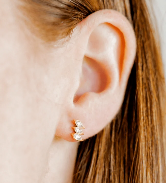 Sierra Gold Stud Earrings
