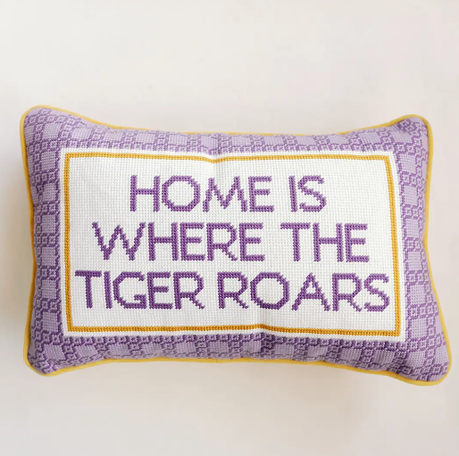 Louisiana State University Needlepoint Pillow