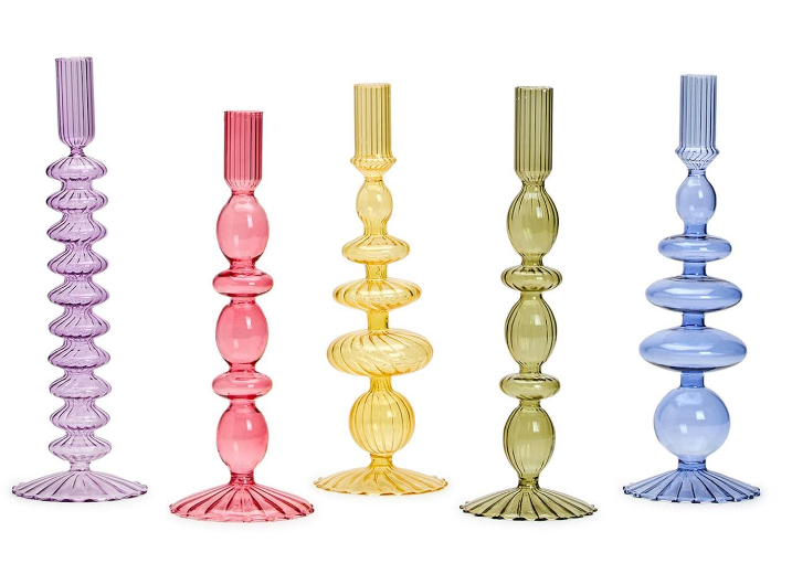 Colorful Glass Candleholders