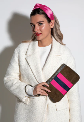 Pink Satin Knotted Headband