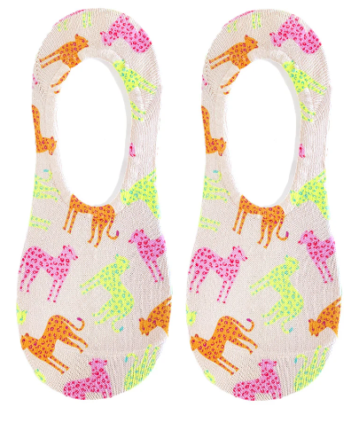 Fun Cheetah No Show Socks