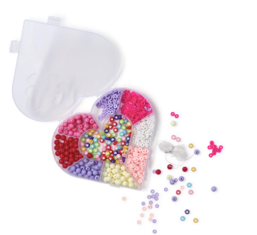 Love Beads Bracelet Craft Kit in Heart Storage Container