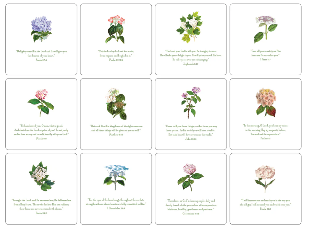 Hydrangea Verses w/ Gold Easel