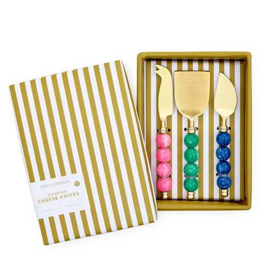 Color Pop Set of 3 Cheese Knives in Gift Box