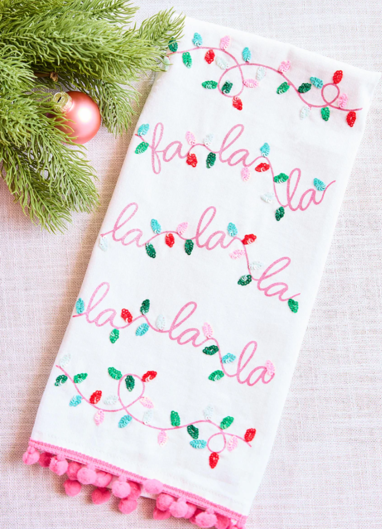 Fa La La Sequin Tea Towel