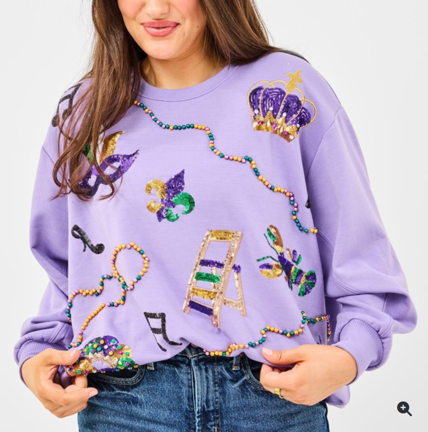 Sarah Mardi Gras Icons Sweatshirt