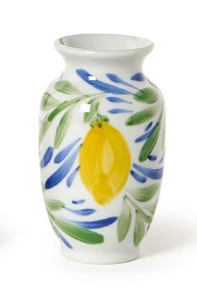 Lemon Grove Hand-Painted Mini Lemon Vases