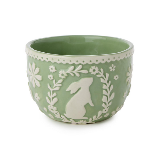 Easter Whimsy Bunny Relief Pattern Bowl