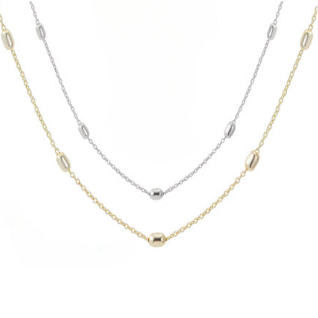 Everyday Beaded Layering Necklace - Gold
