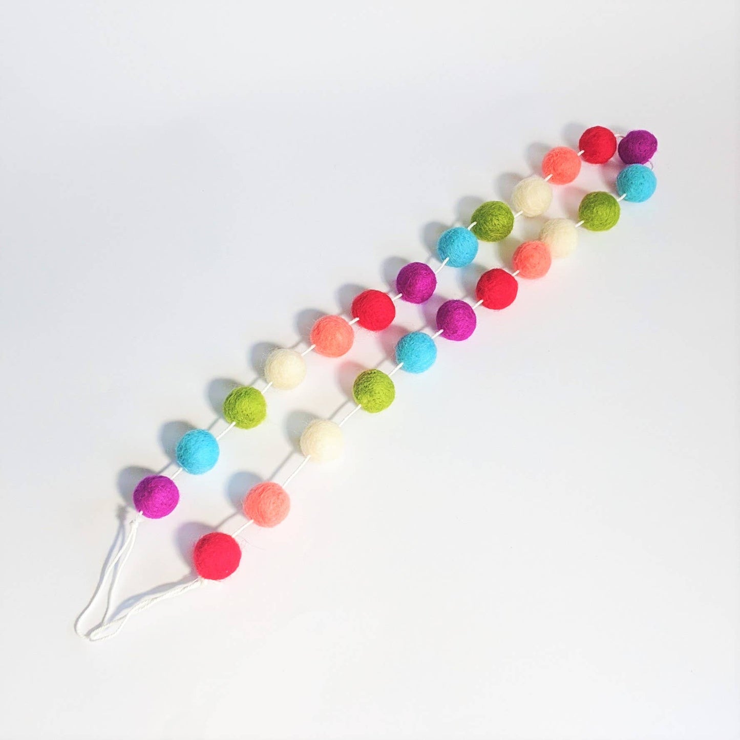 Felt Balls Garland - Bright colors