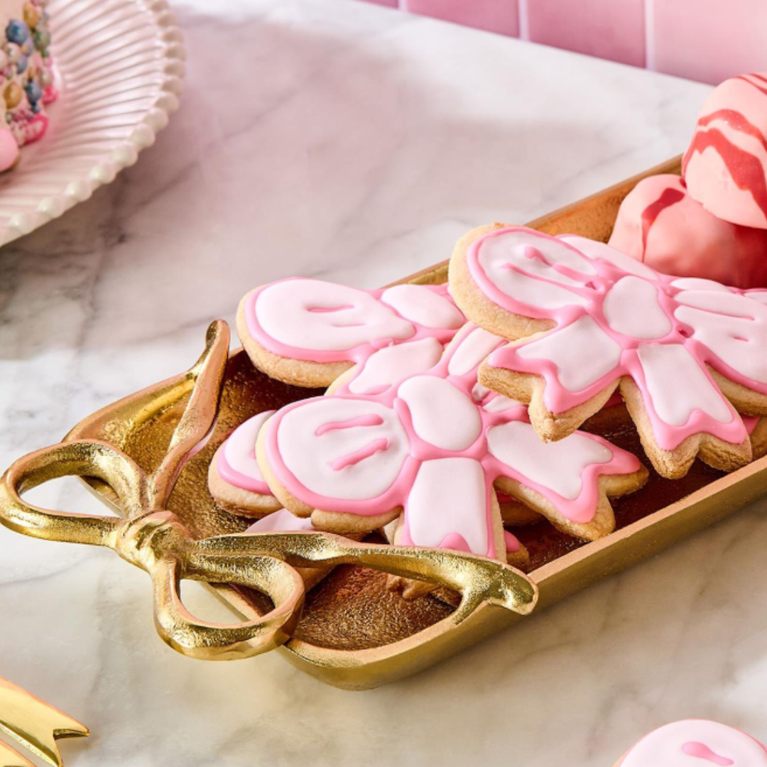 Gold Bows Serving Tray
