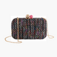 Mabel Multicolor Tweed Clutch