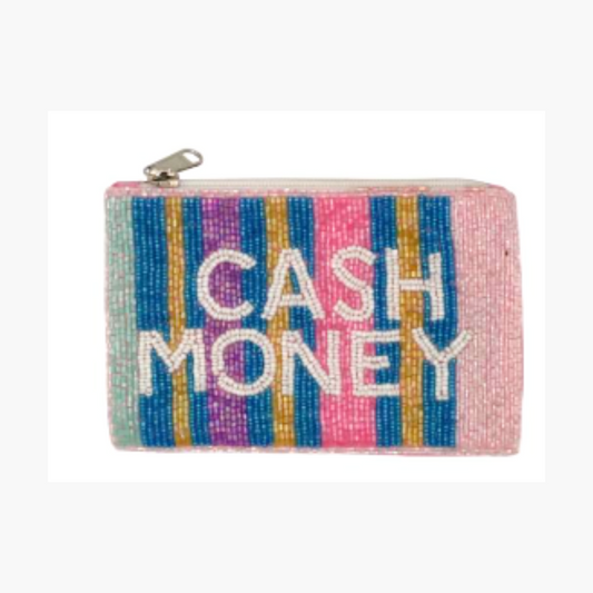 Cash Money Beaded Coin Wallet