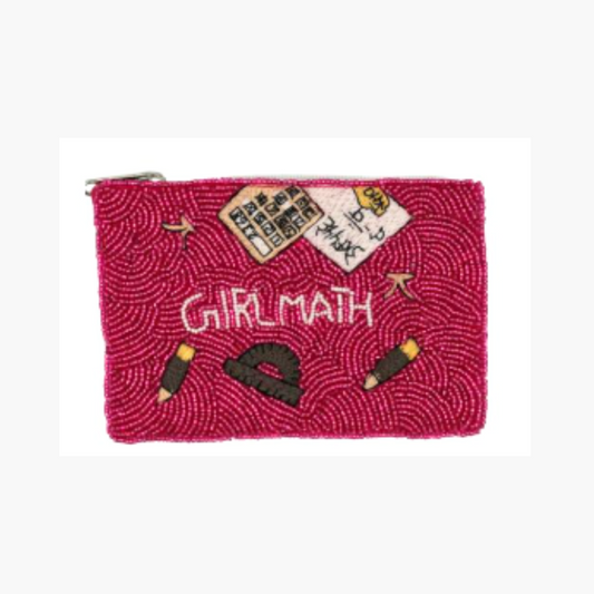Girl Math Beaded Coin Wallet