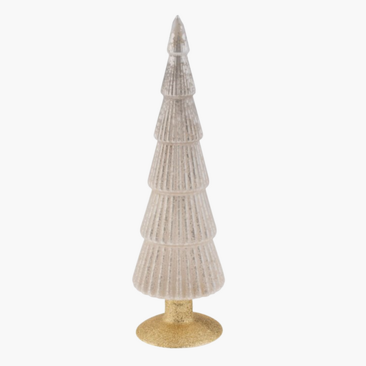 Fluted Mercury Glass Tree White