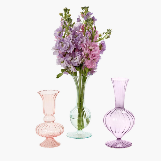 Swirl Hand-Blown Glass Vase