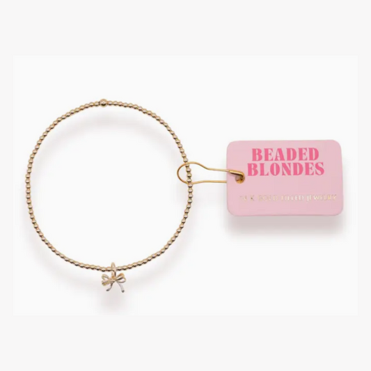 Gold Bow Charm Bracelet