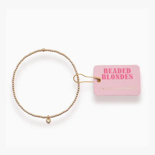 Gold Heart Charm Bracelet