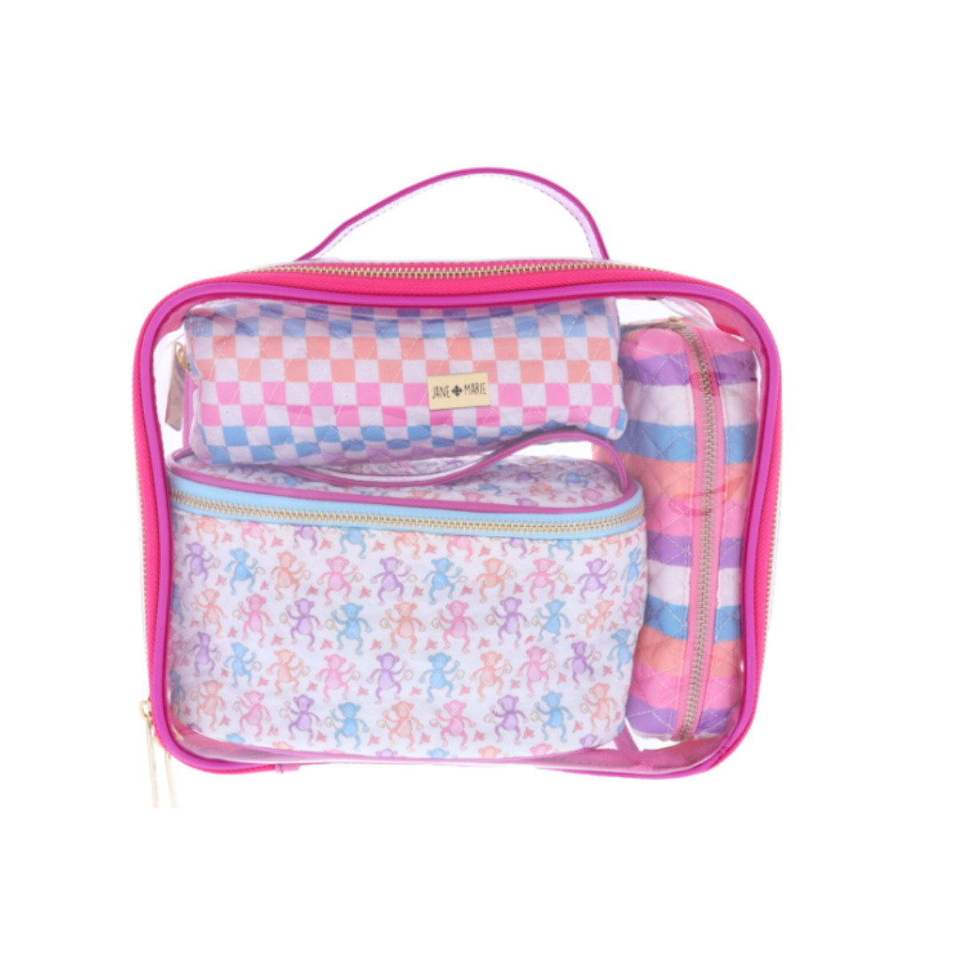 BaNaNa's Clear Toiletry Bag with Three Inserts