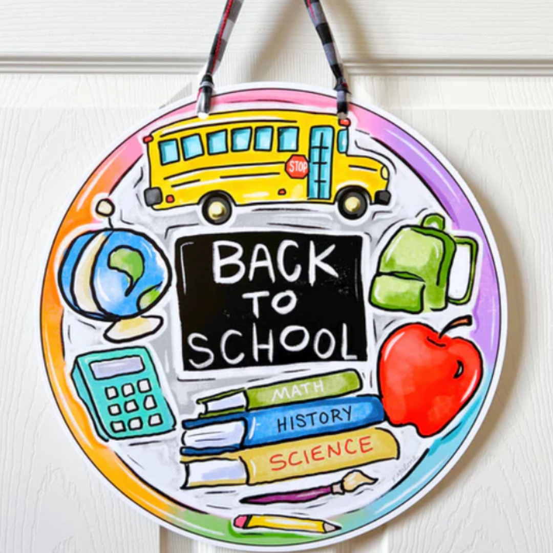 Back To School Round Door Hanger