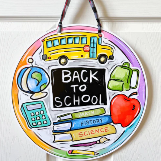 Back To School Round Door Hanger